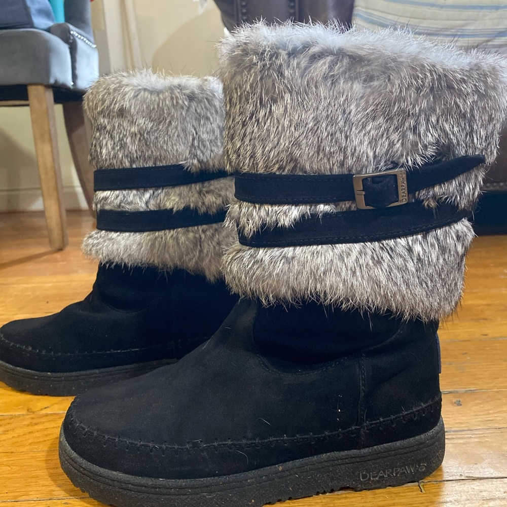 Bearpaw Kara Fur / Suede Snow Boots (Size 7)